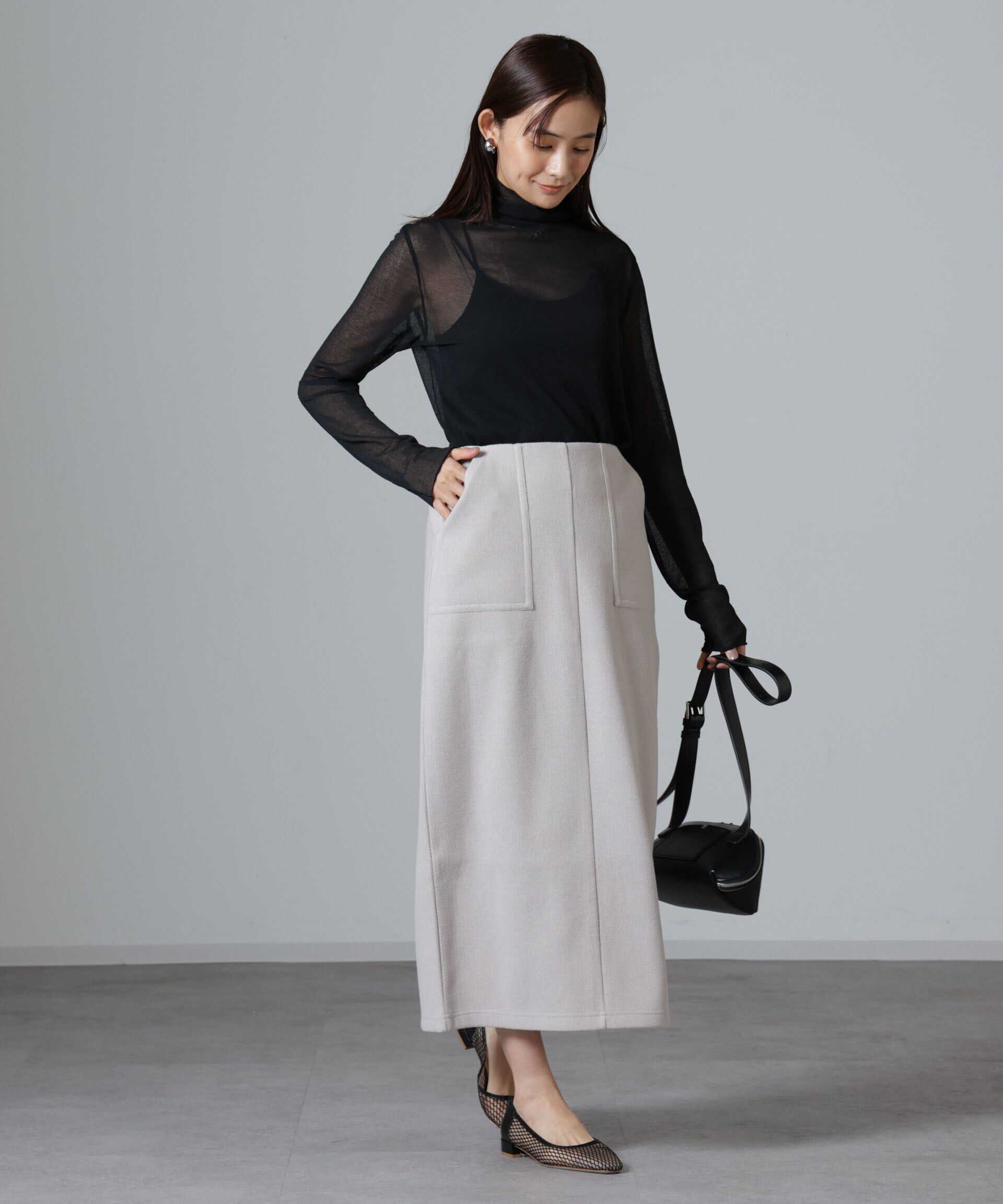 nano･universe「ウールライクニードルパンチスカート(セットアップ可)」|スカート|