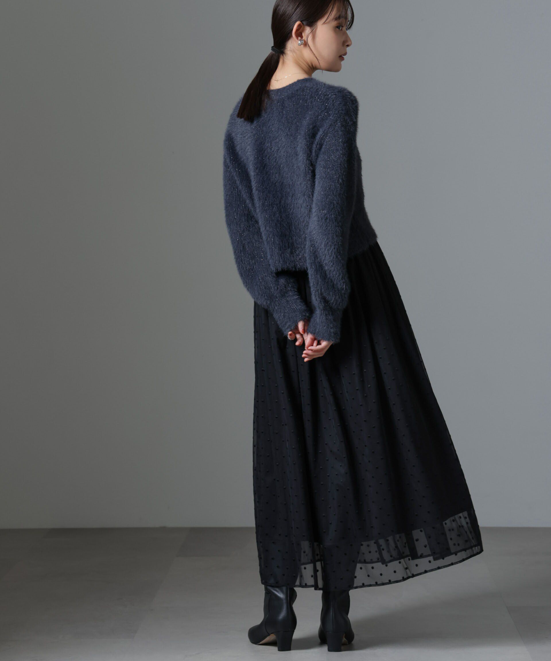 nano･universe「ドット刺繍チュールギャザースカート」|スカート|