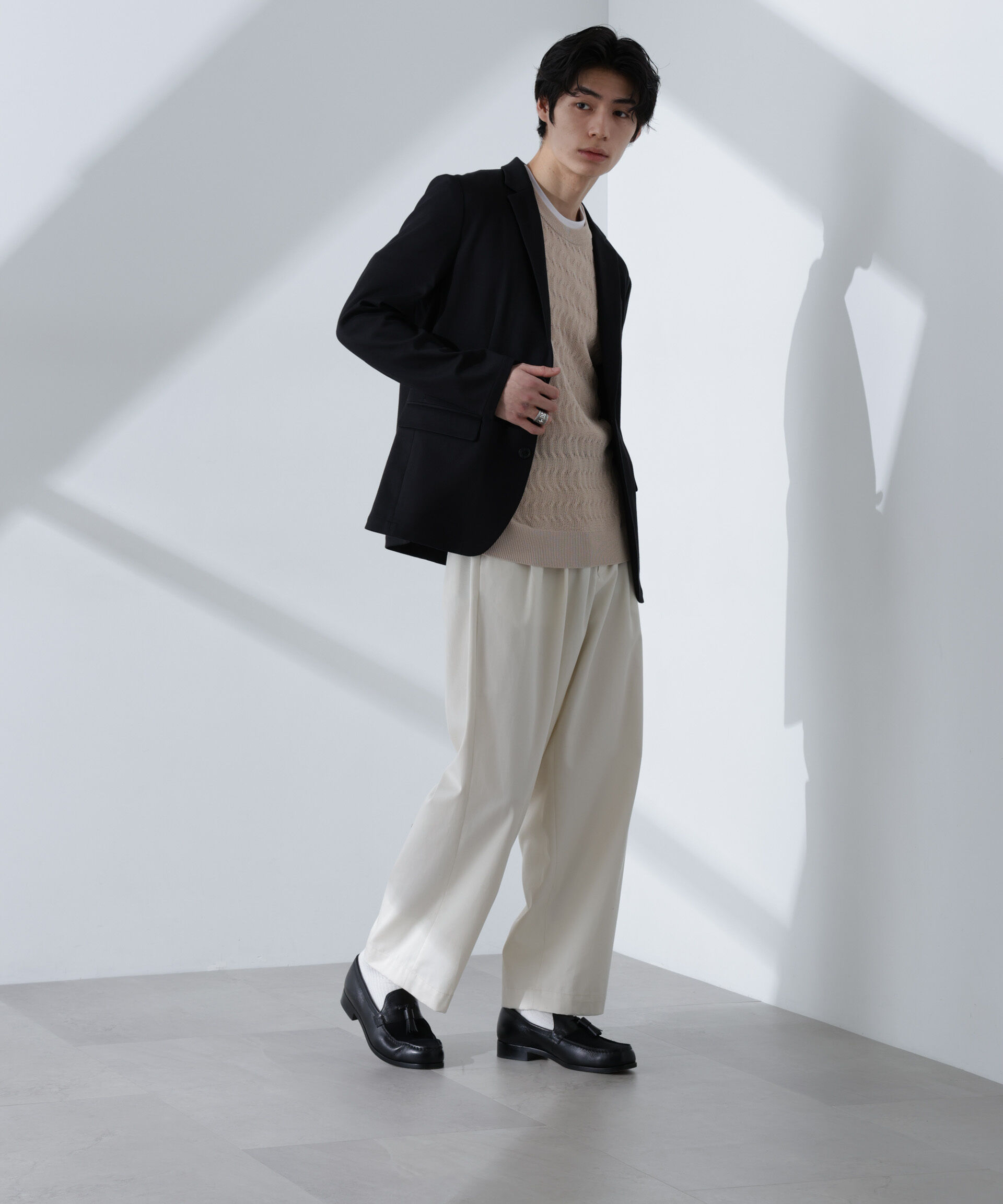 nano･universe「ストレッチカノコジャケット(セットアップ可)」|テーラードジャケット|