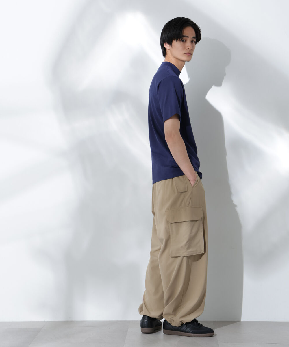 nano･universe「Anti Soaked(R)  汗染み防止 モックネックレギュラーシルエットTシャツ」|Tシャツ・カットソー|