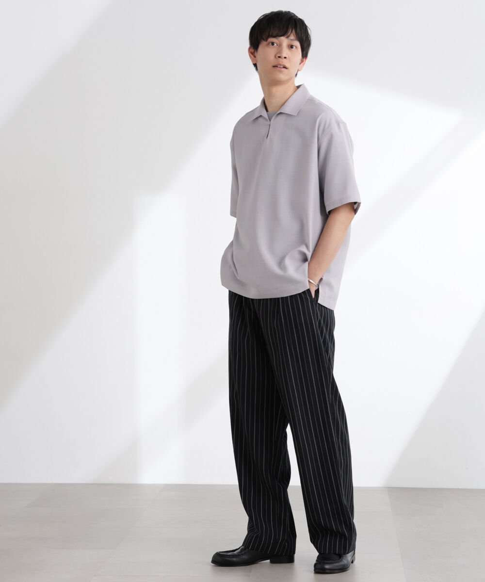  「ライトウェイトドライ スキッパーシャツ 半袖(セットアップ可)」|シャツ・ブラウス|