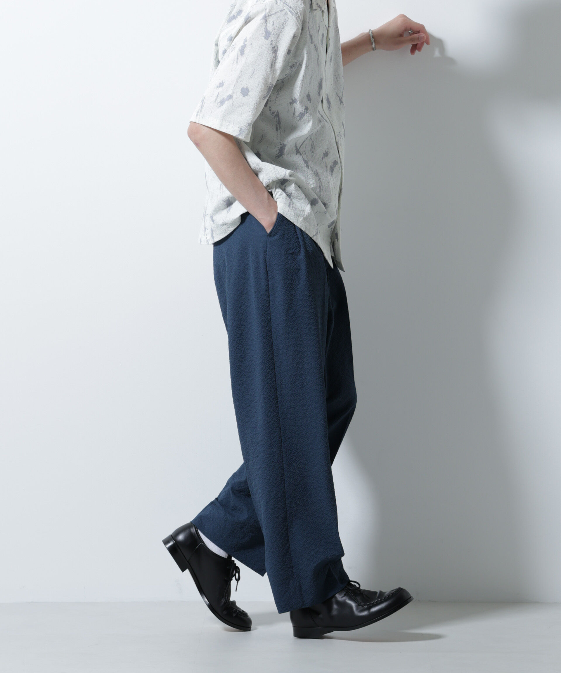 nano･universe「サッカータックイージーパンツ（セットアップ可）」|チノ|