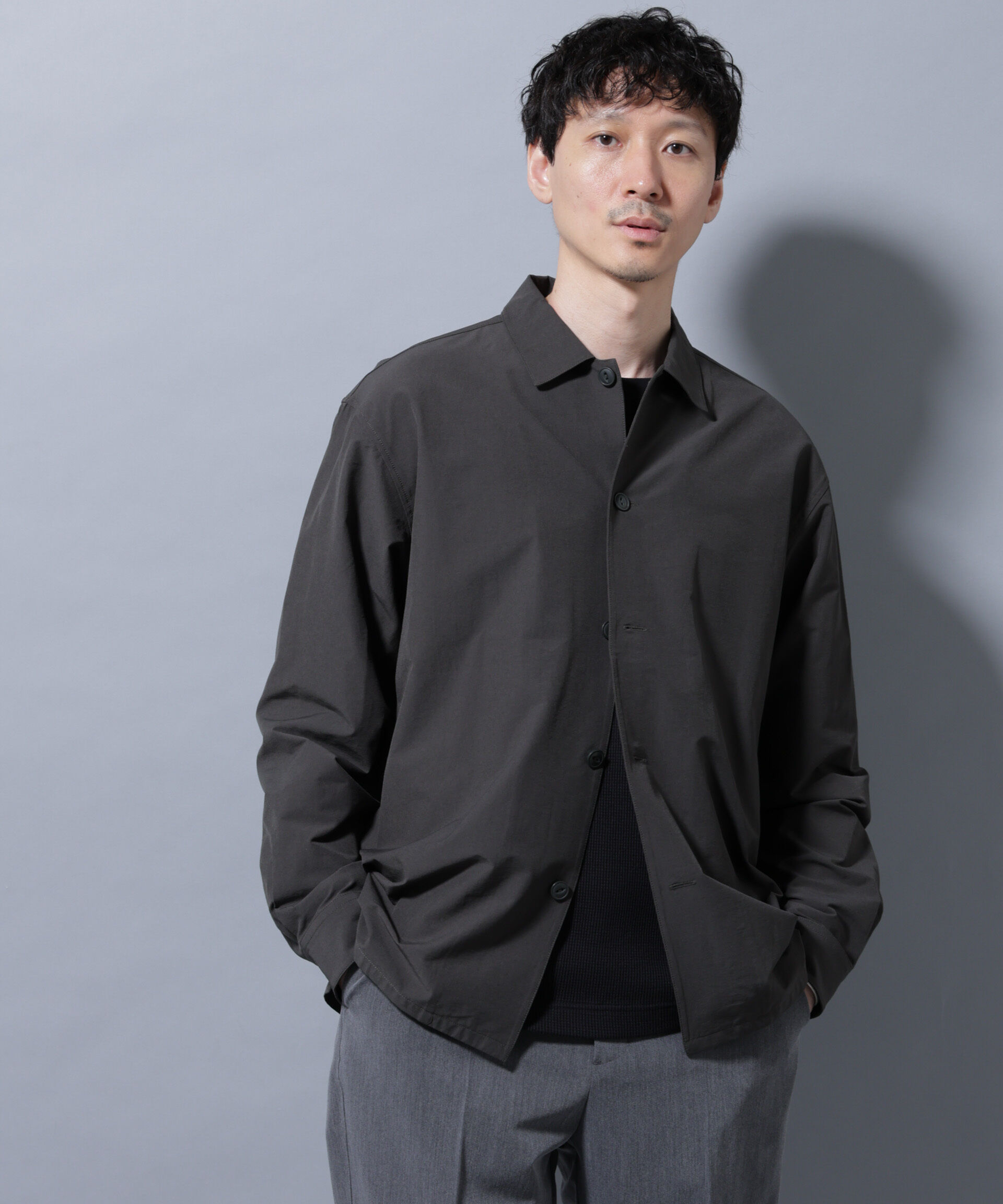 nano･universe「ストレッチワイドシャツブルゾン(セットアップ可)」|シャツ・ブラウス|