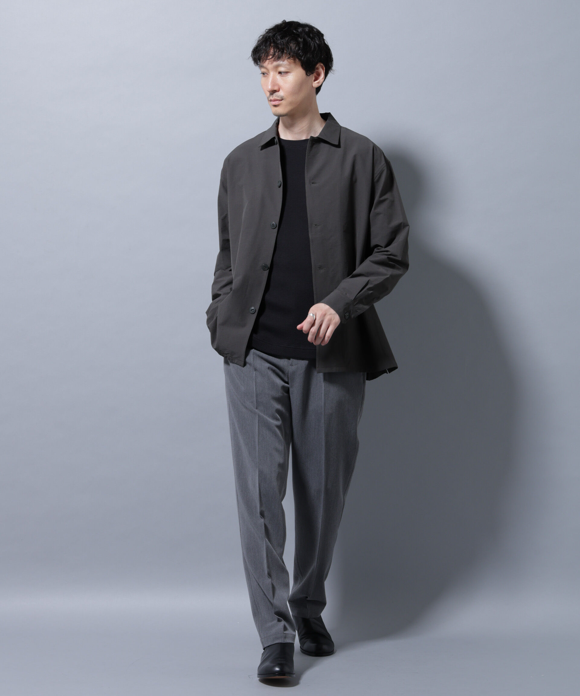 nano･universe「ストレッチワイドシャツブルゾン(セットアップ可)」|シャツ・ブラウス|