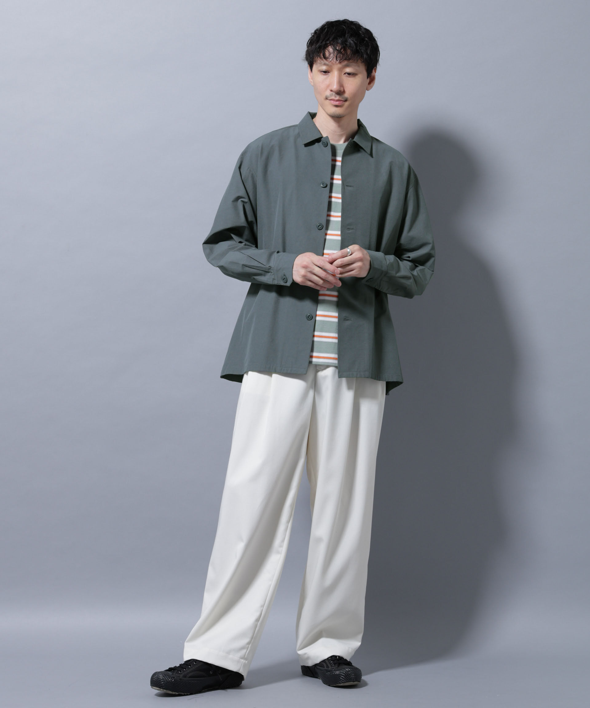 nano･universe「ストレッチワイドシャツブルゾン(セットアップ可)」|シャツ・ブラウス|