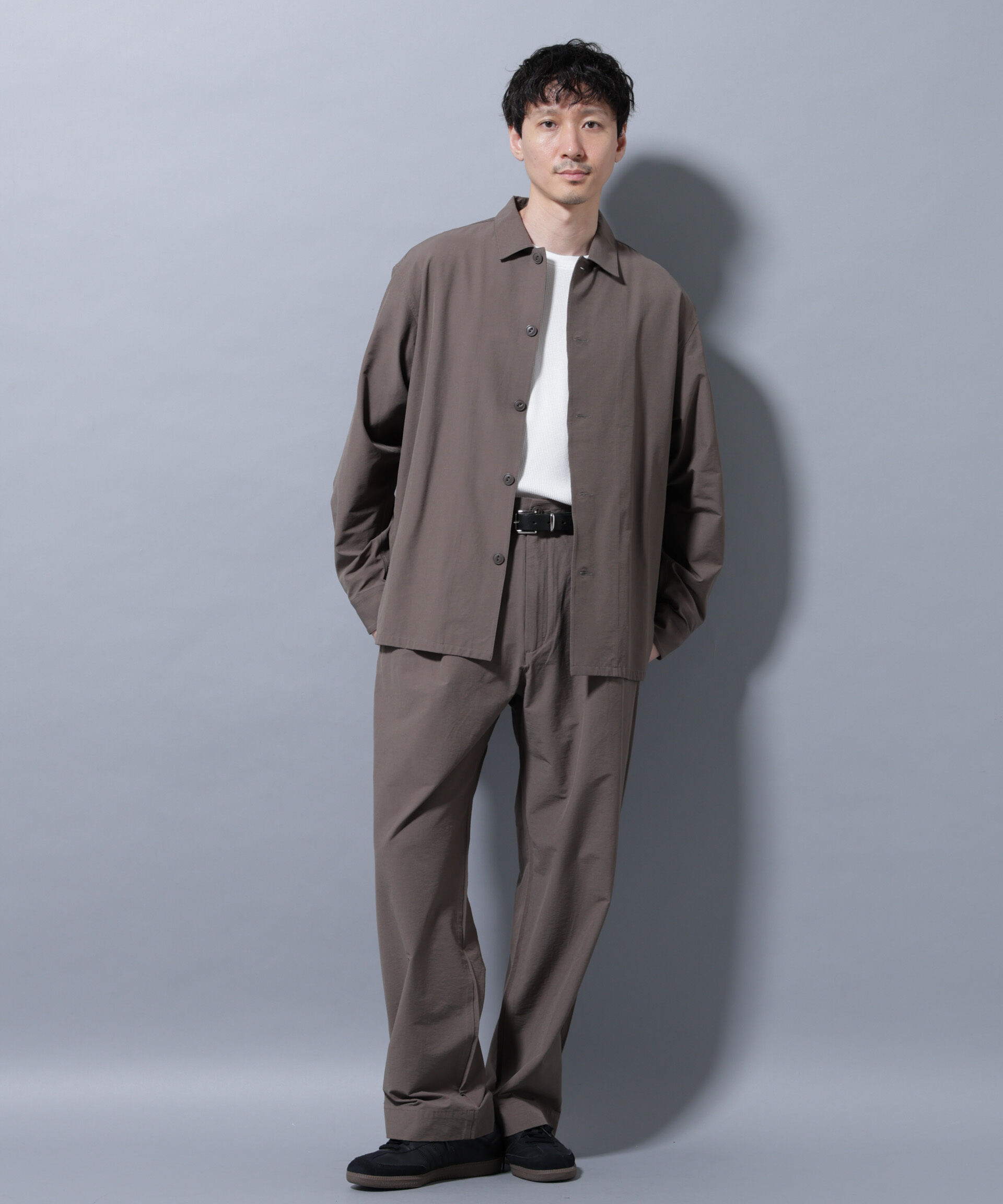 nano･universe「ストレッチワイドシャツブルゾン(セットアップ可)」|シャツ・ブラウス|