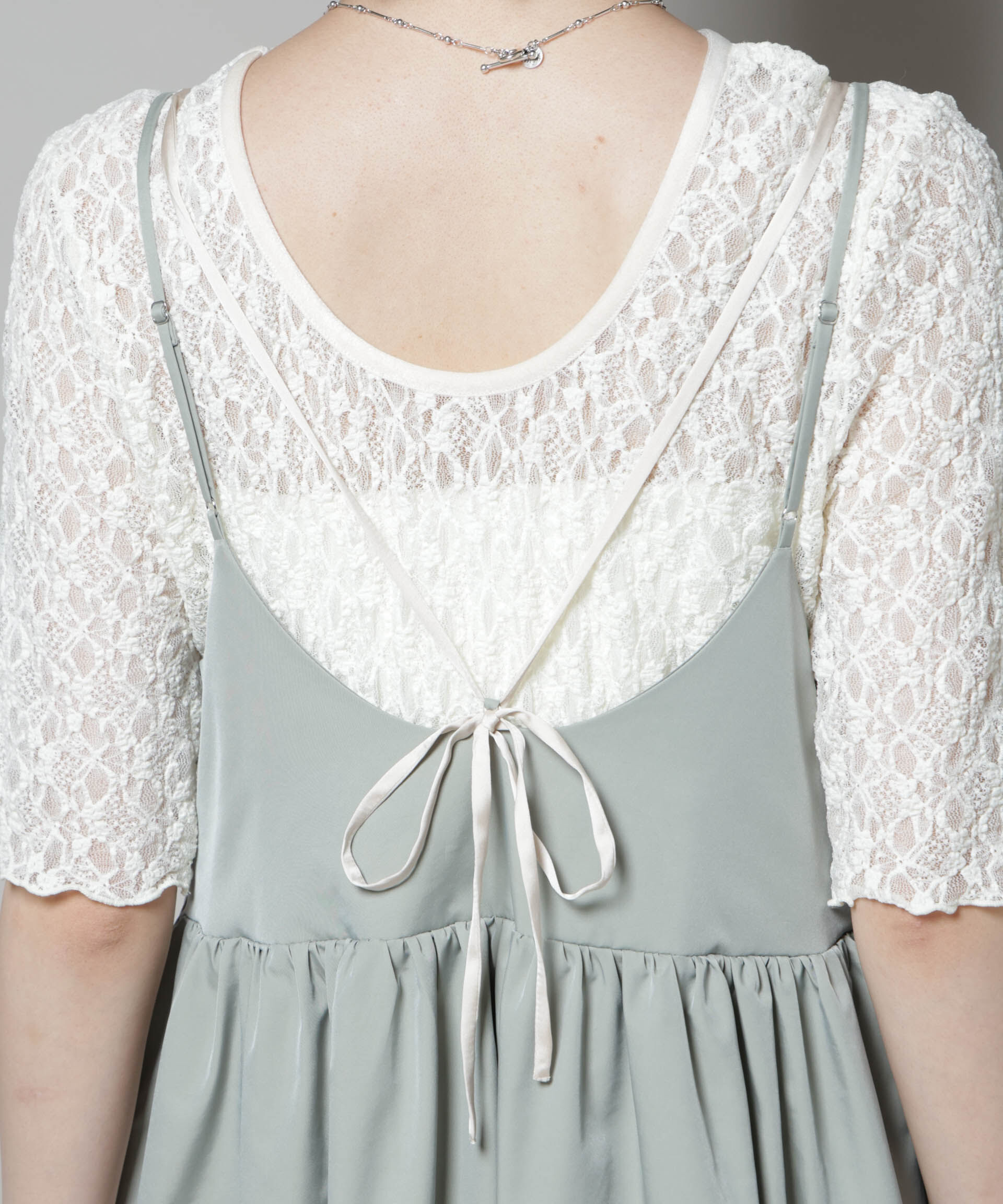 nano･universe「シャンブレータフタキャミレイヤードワンピース」|ワンピース|