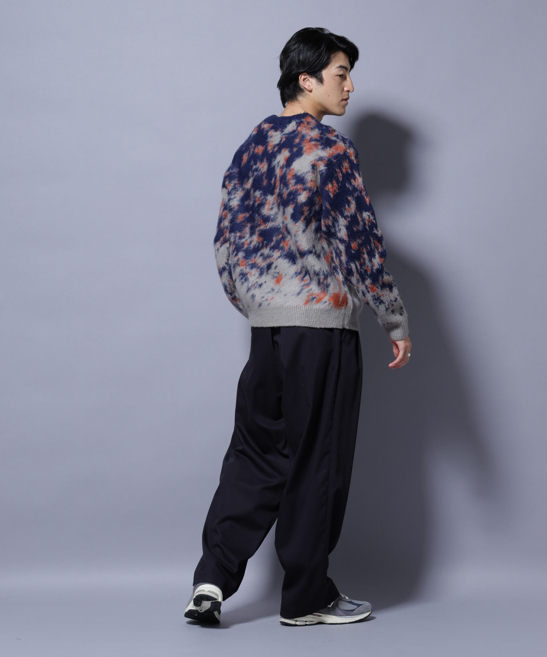 nano･universe「アート柄クルーネックニット2 ブライトカラー」|ニット・セーター|