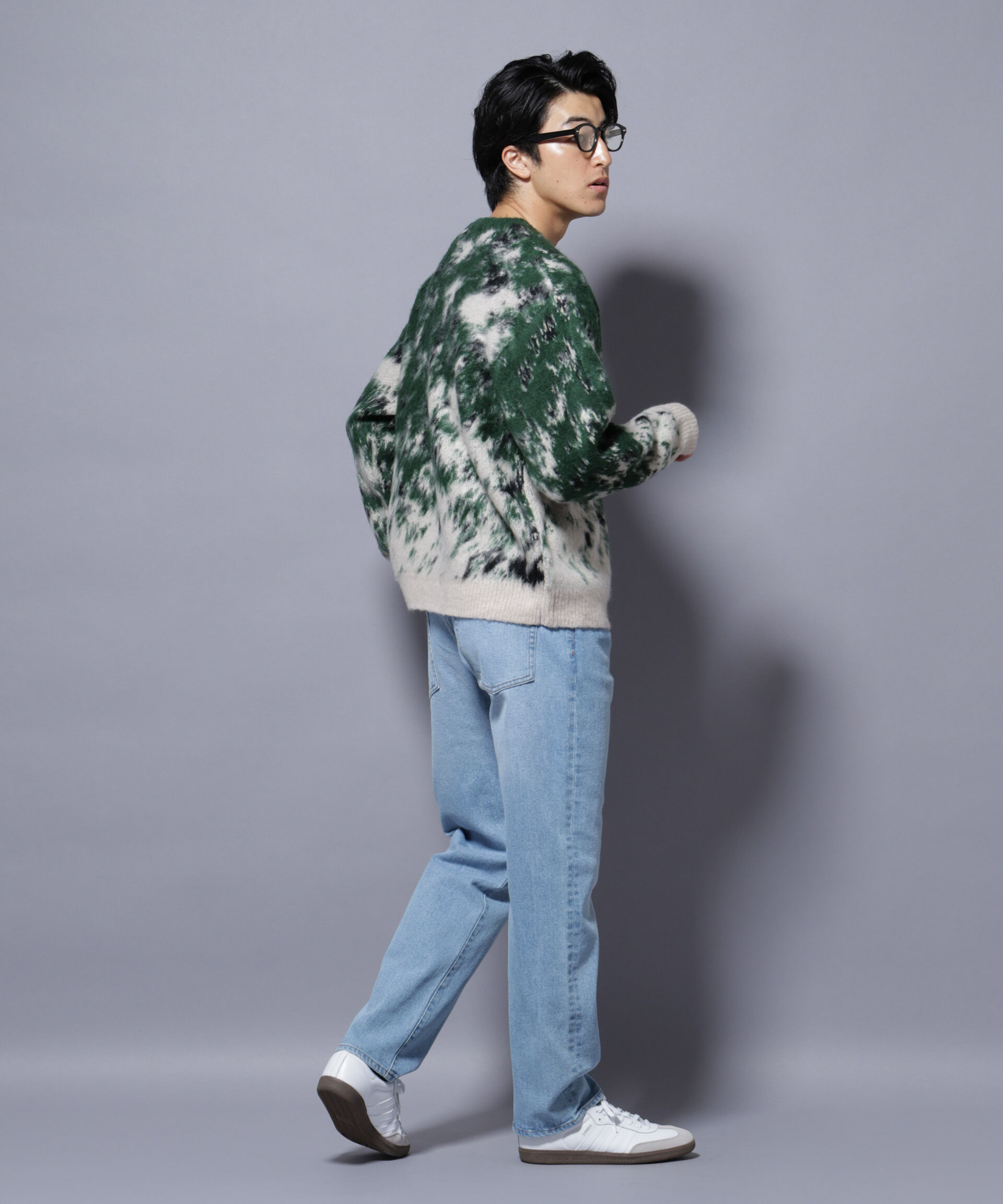 nano･universe「アート柄クルーネックニット2 ブライトカラー」|ニット・セーター|