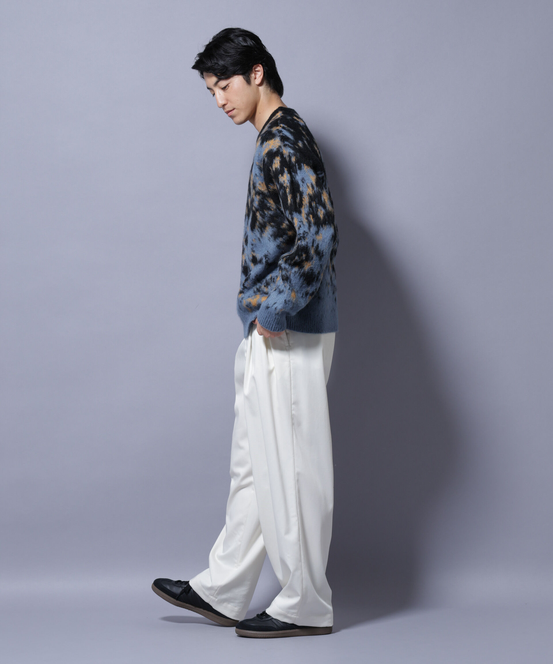 nano･universe「アート柄クルーネックニット2 ブライトカラー」|ニット・セーター|