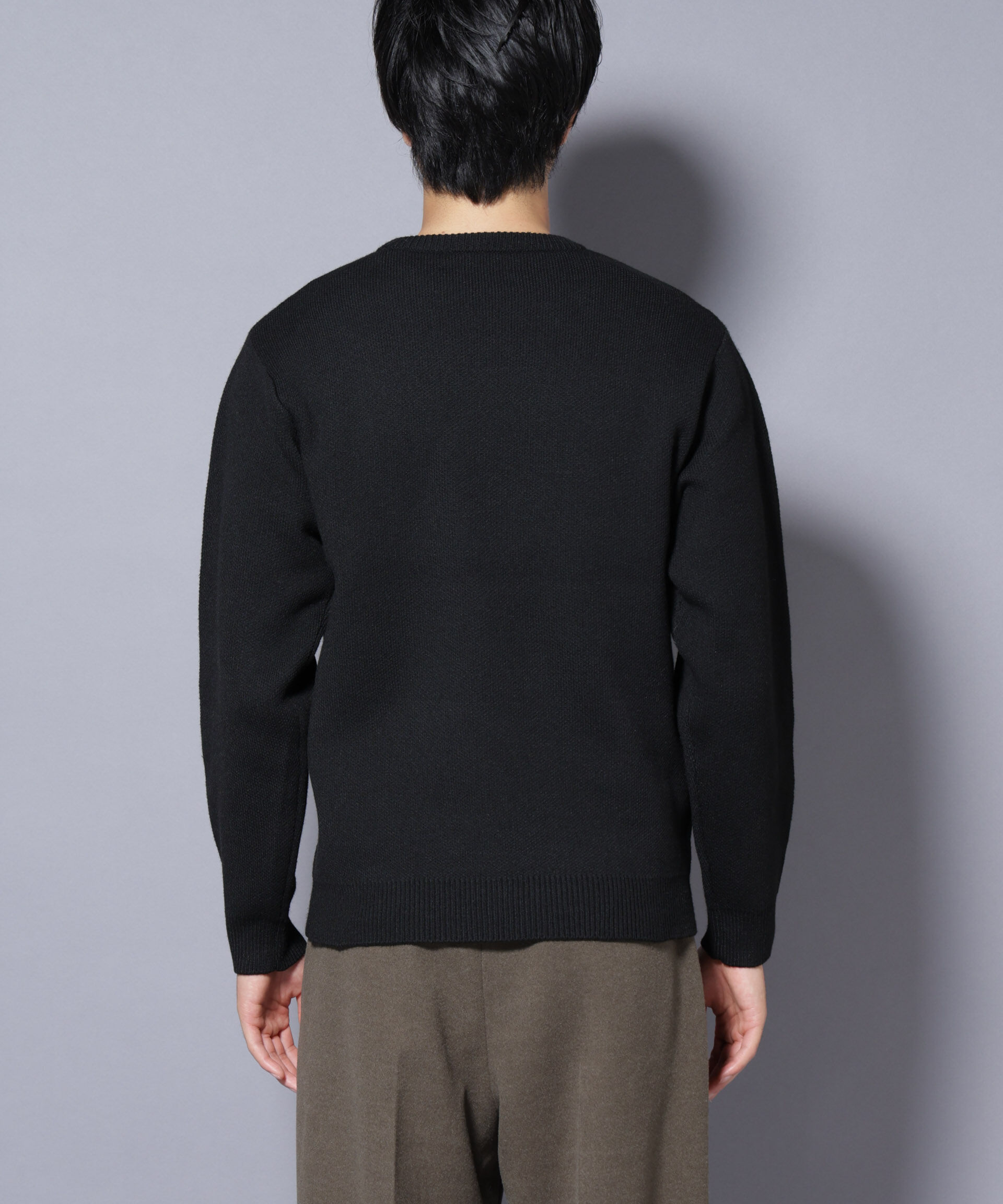 nano･universe「PBTストレッチクルーネックニット」|ニット・セーター|