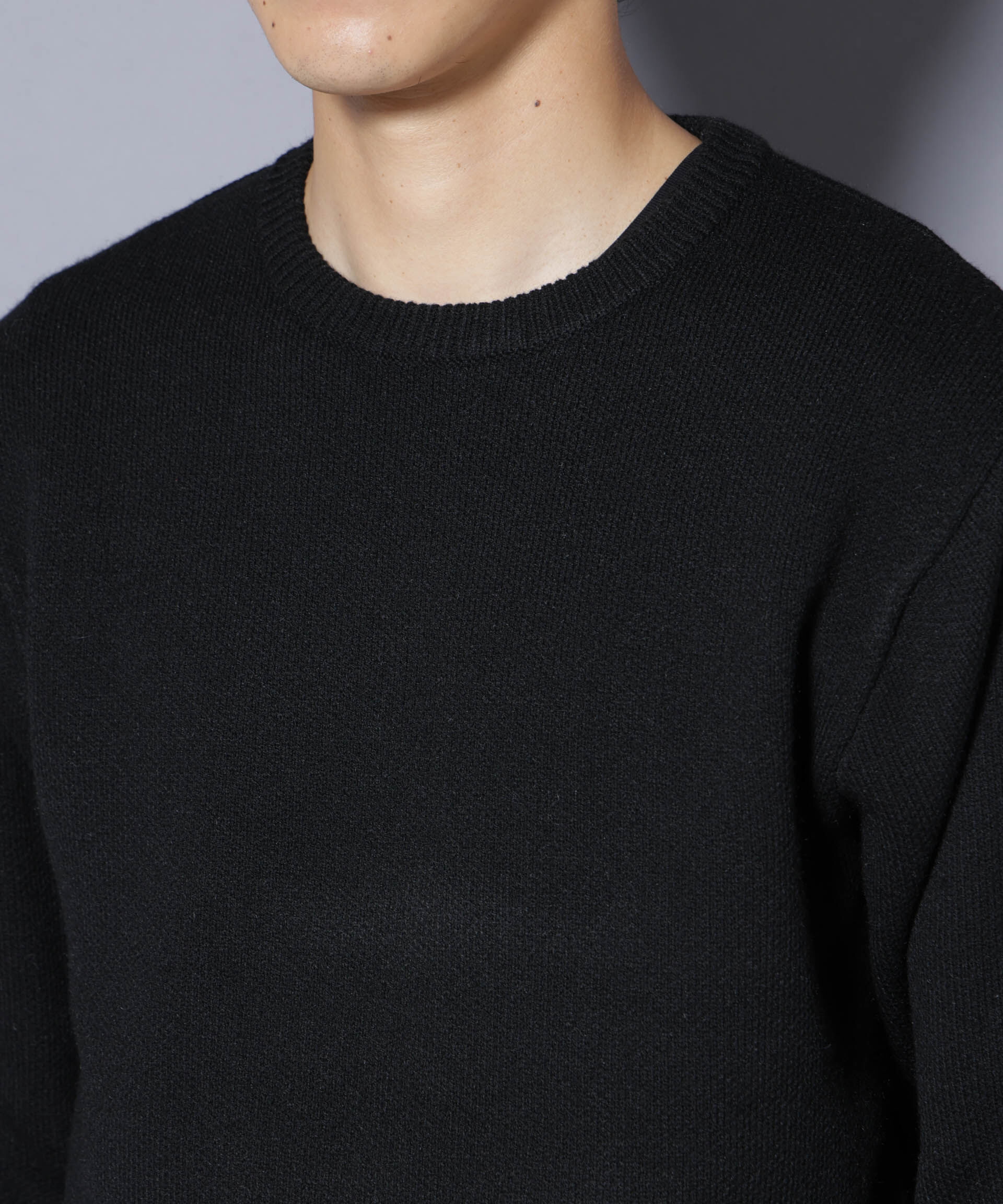 nano･universe「PBTストレッチクルーネックニット」|ニット・セーター|