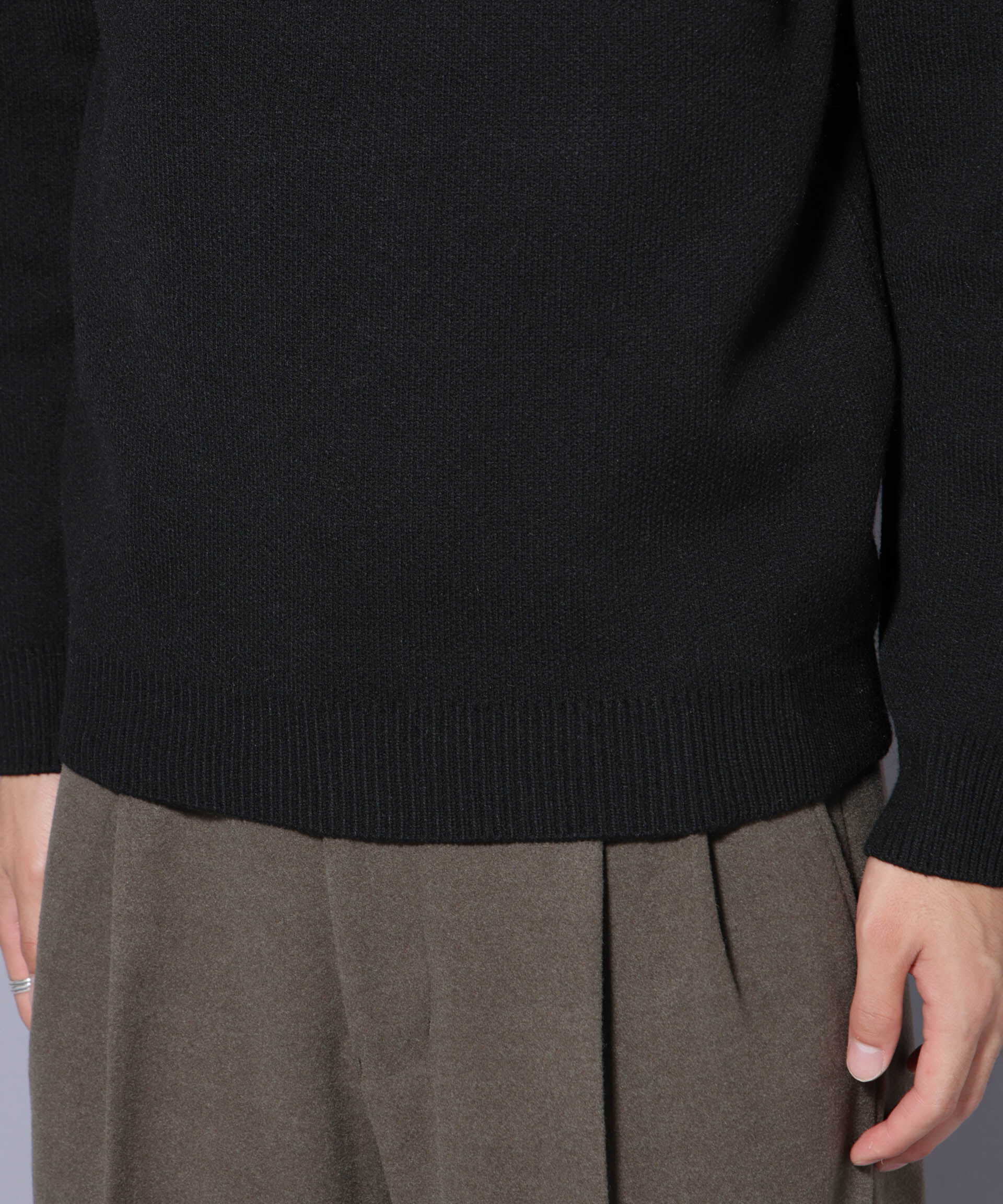 nano･universe「PBTストレッチクルーネックニット」|ニット・セーター|