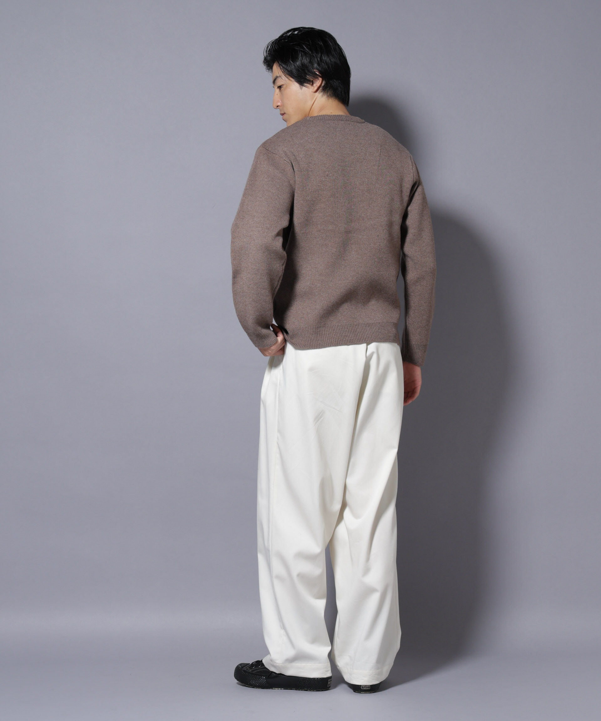nano･universe「PBTストレッチクルーネックニット」|ニット・セーター|