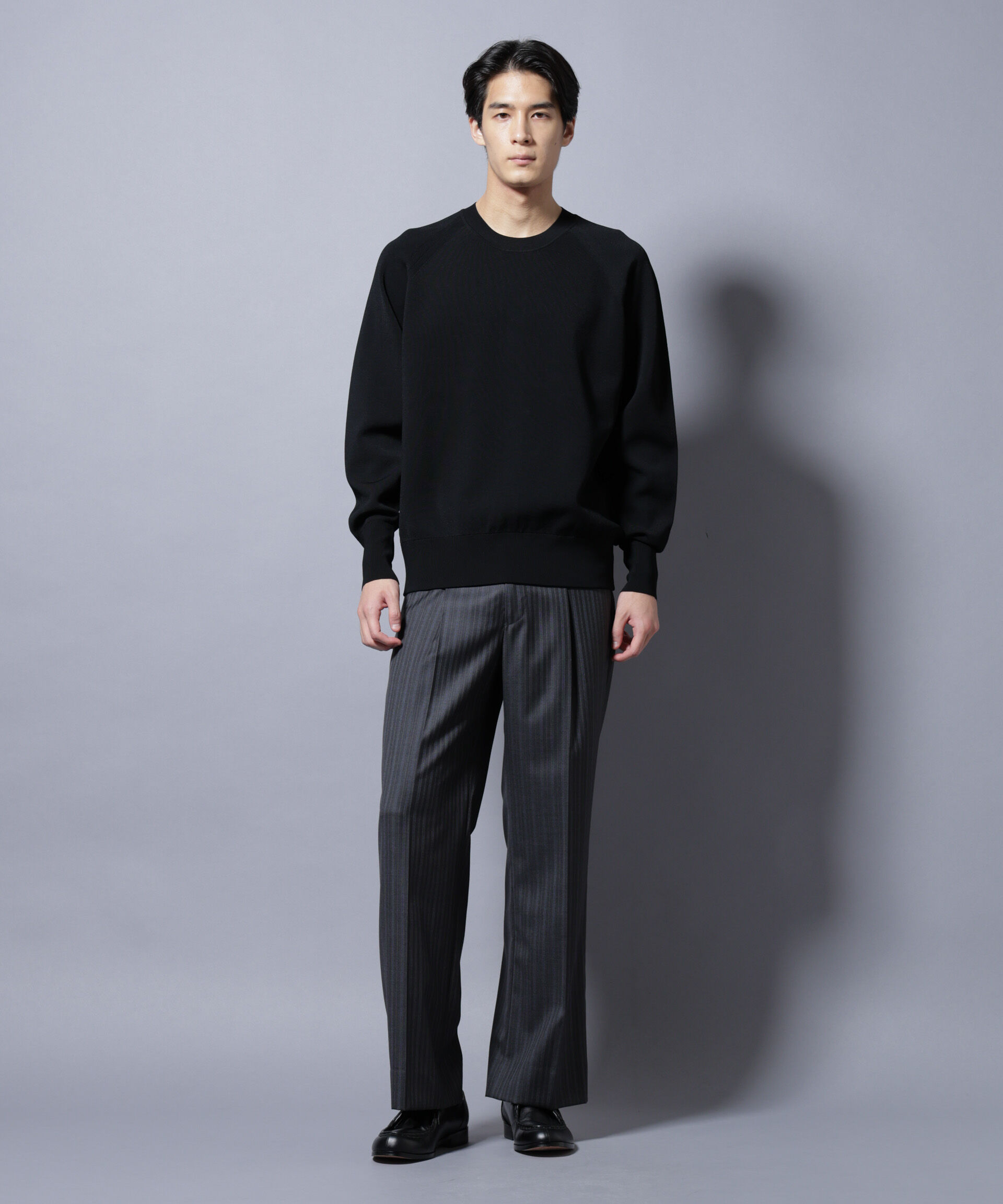 nano･universe「ELITE 7 FUNCTION W-FACE クルーネック」|ニット・セーター|