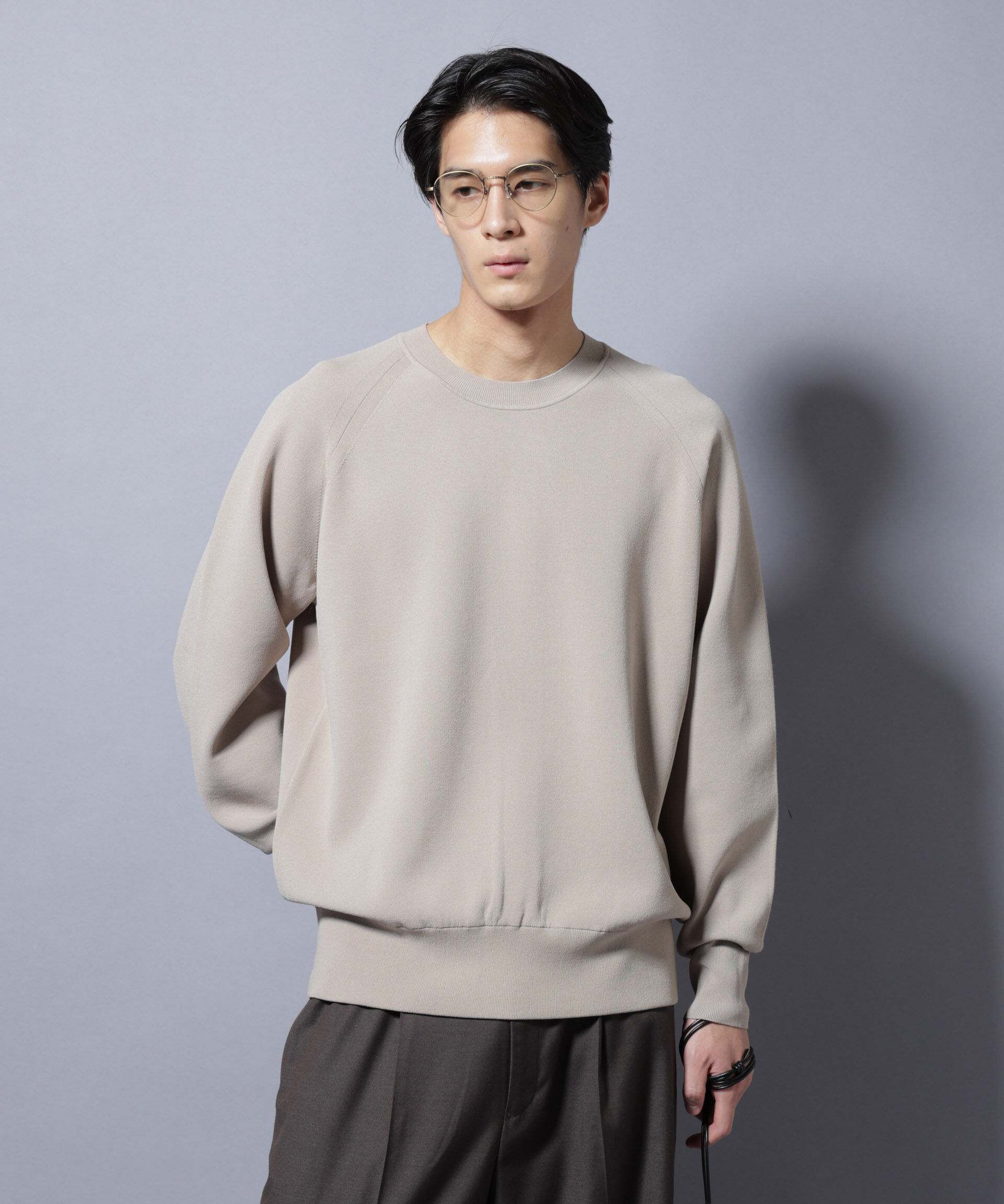 nano･universe「ELITE 7 FUNCTION W-FACE クルーネック」|ニット・セーター|