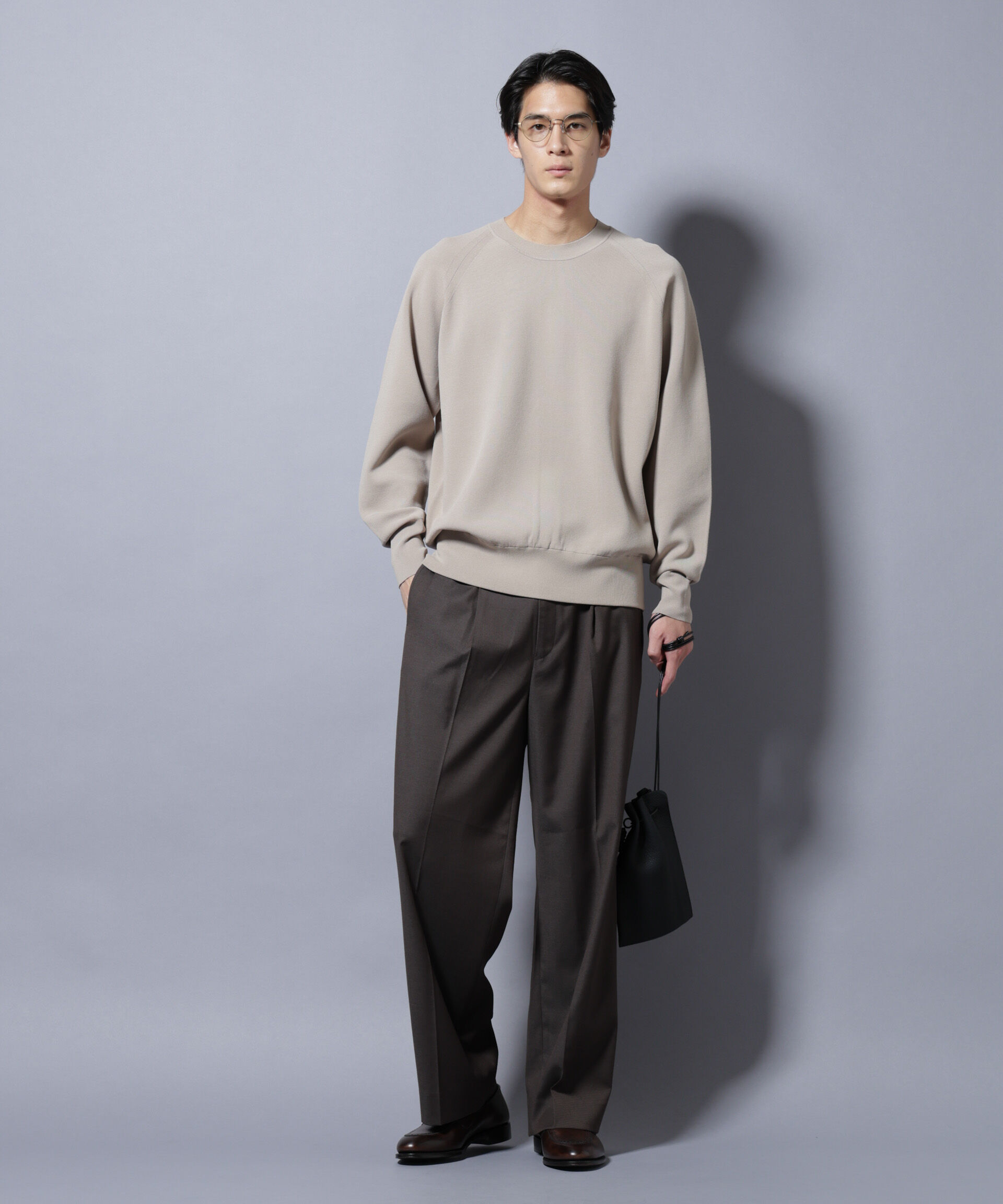 nano･universe「ELITE 7 FUNCTION W-FACE クルーネック」|ニット・セーター|