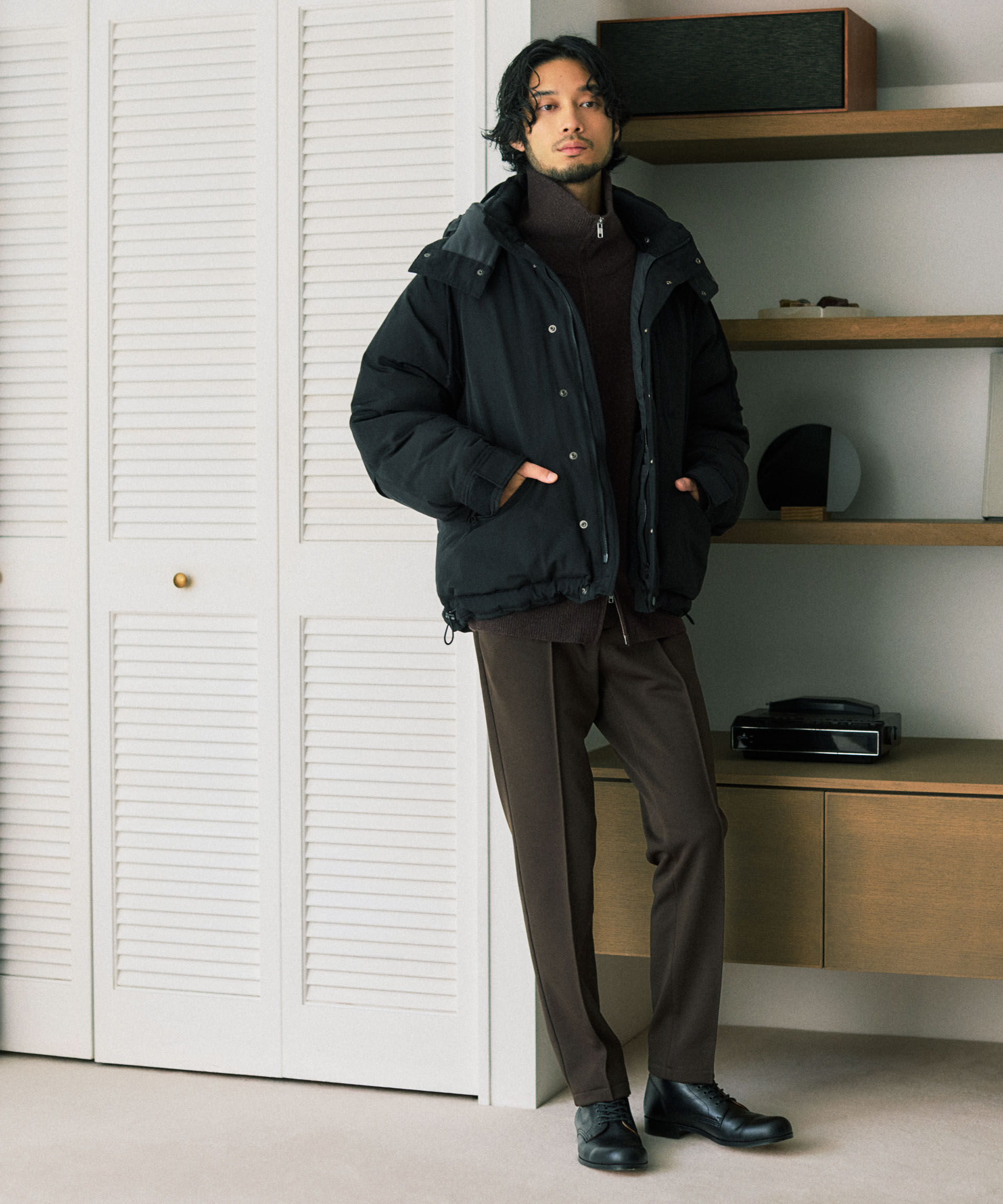 nano･universe「｢OGAWA PRODUCTS｣anewdown(R) 2WAYダウン 難燃性、撥水」|ダウン|ブラック