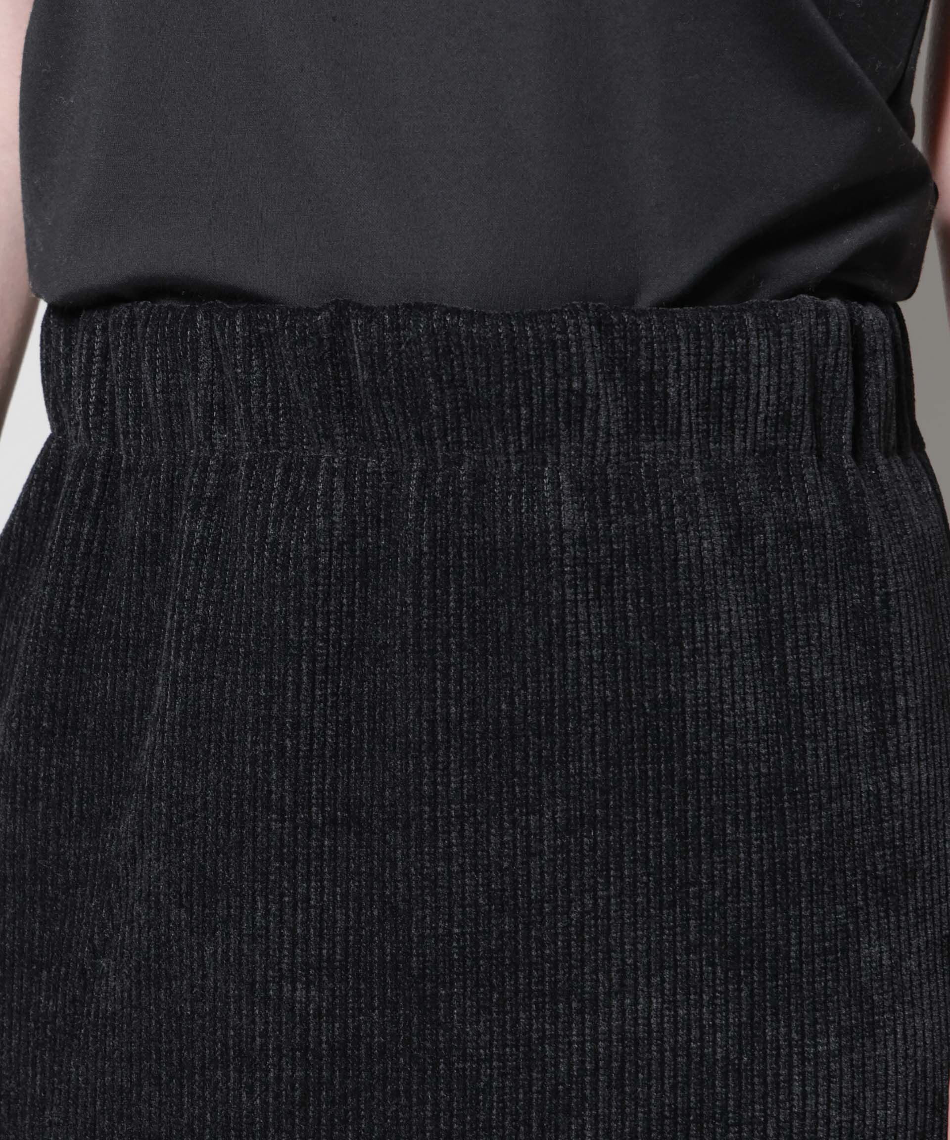 nano･universe「起毛リブカットタイトロングスカート」|スカート|