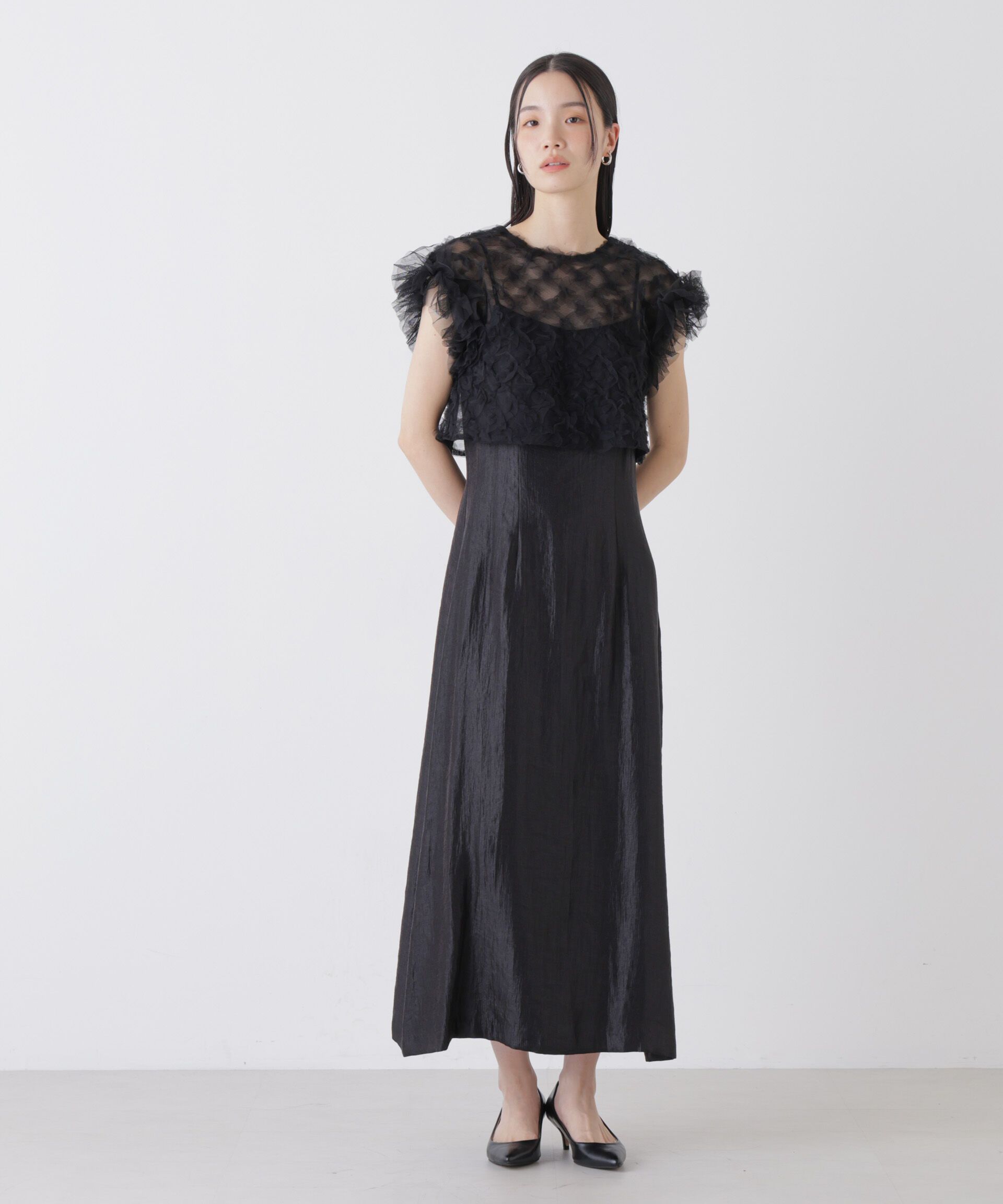 nano･universe「kaene/ボリュームブラウスセットドレス」|ワンピース|