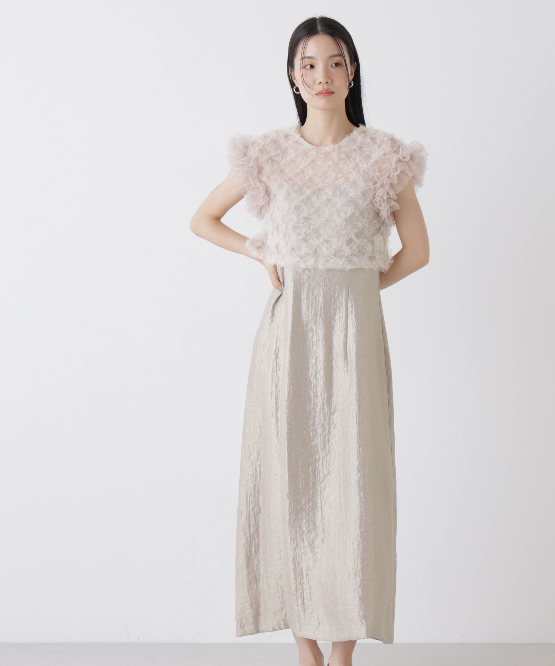 nano･universe「kaene/ボリュームブラウスセットドレス」|ワンピース|