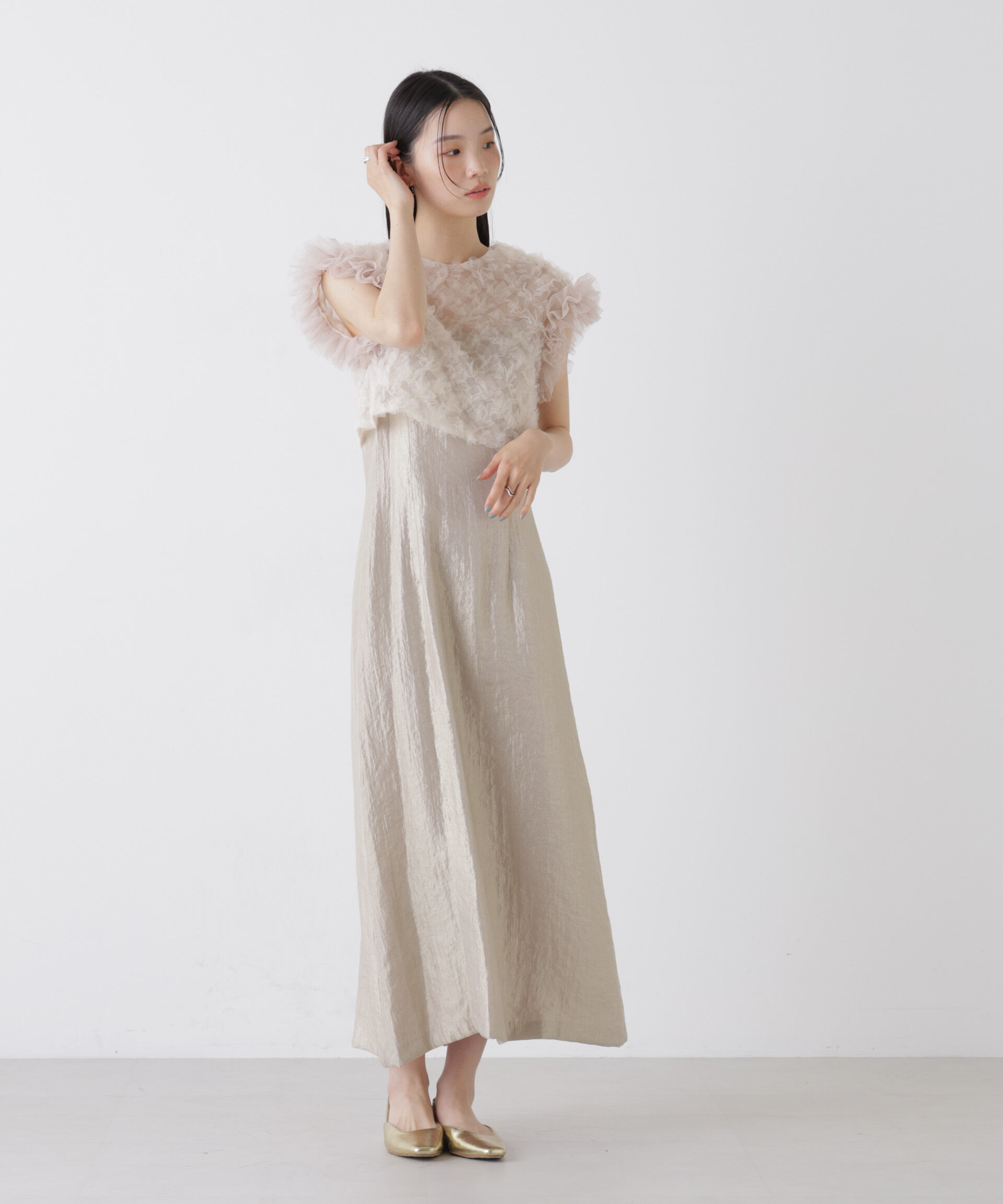 nano･universe「kaene/ボリュームブラウスセットドレス」|ワンピース|