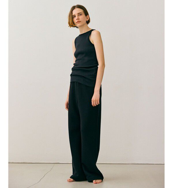 BEIGE,「【BEIGE,ecru/WEB限定・洗える】RIB TOPS /  コットンシルクアメリカンスリーブトップス」|タンクトップ|