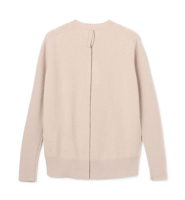 BEIGE,「【洗える】POMPE / ウールカシミヤ配色ラインクルーネックニット」|ニット・セーター|