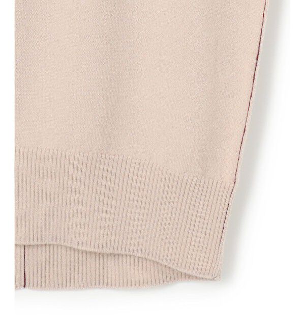 BEIGE,「【洗える】POMPE / ウールカシミヤ配色ラインクルーネックニット」|ニット・セーター|