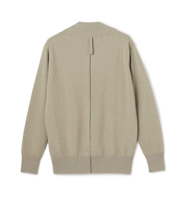 BEIGE,「【洗える】POMPE / ウールカシミヤ配色ラインVネックニット」|ニット・セーター|