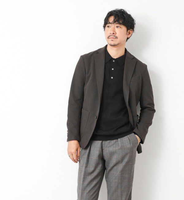 NOLLEY'S goodman「14G成型 ウォッシャブル NSN長袖ポロニット 25AW」|ニット・セーター|