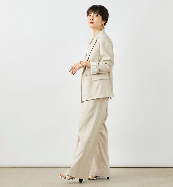 NOLLEY'S「《セットアップ対応》ウォッシャブルハイスペック麻調ダブルジャケット」|テーラードジャケット|