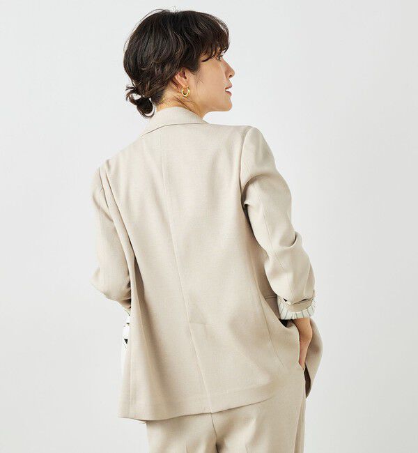 NOLLEY'S「《セットアップ対応》ウォッシャブルハイスペック麻調ダブルジャケット」|テーラードジャケット|