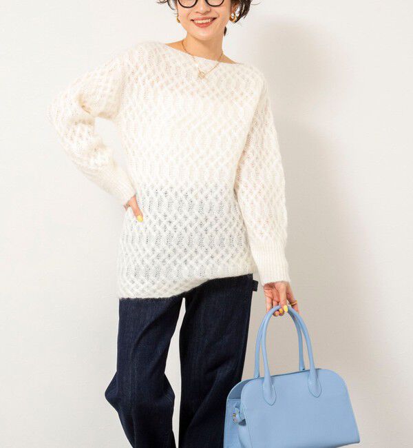 NOLLEY'S sophi「【WALANCE/ワランス】wool mohair cable boatneck top」|ニット・セーター|オフホワイト