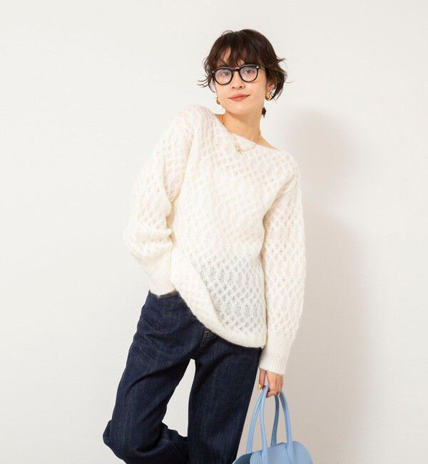 NOLLEY'S sophi「【WALANCE/ワランス】wool mohair cable boatneck top」|ニット・セーター|
