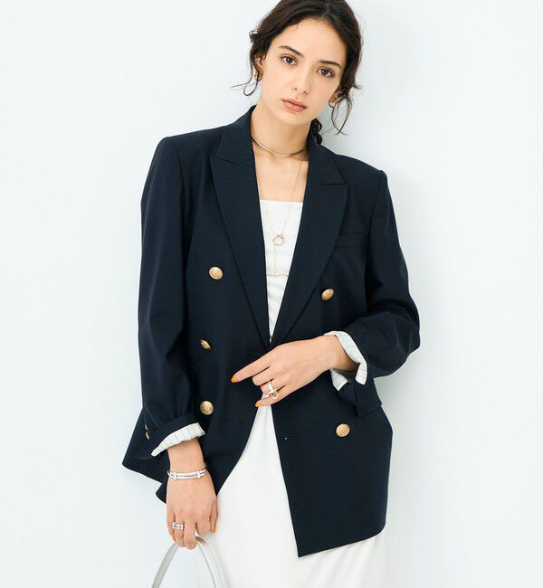 NOLLEY'S sophi「45th limited editionトロピカルウールダブルジャケット」|テーラードジャケット|ネイビー