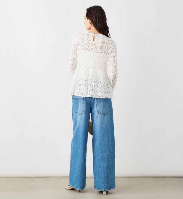 NOLLEY'S sophi「ウォッシャブルストレッチレースペプラムプルオーバー」|シャツ・ブラウス|