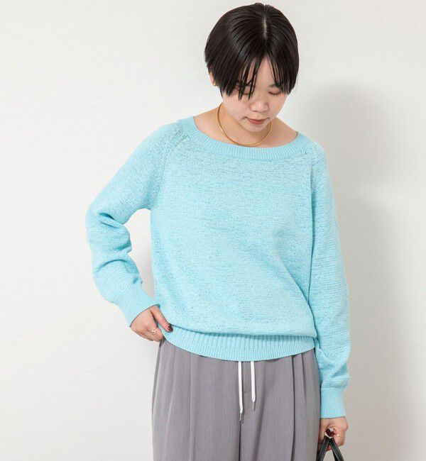 Rie Miller「《手洗い可能》ボートネックプルオーバーテープヤーン」|ニット・セーター|