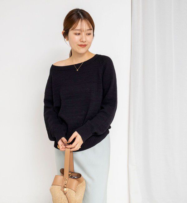 Rie Miller「《手洗い可能》ボートネックプルオーバーテープヤーン」|ニット・セーター|