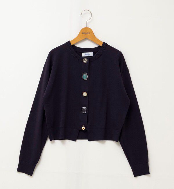 NOLLEY'S「《手洗い可能》ランダムビジューカーディガン」|カーディガン|