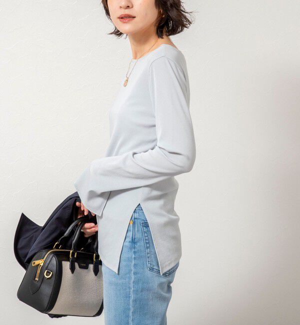 NOLLEY'S sophi「ウォッシャブルベアテレコスリットロンＴ」|Tシャツ・カットソー|