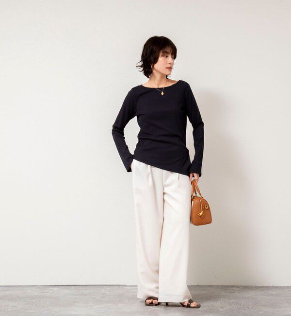 NOLLEY'S sophi「ウォッシャブルベアテレコスリットロンＴ」|Tシャツ・カットソー|