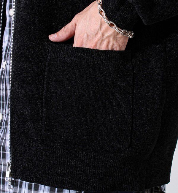 GLOSTER「【チクチクしないニットシリーズ】モールダブルフェイス クルージップカーデ」|カーディガン|