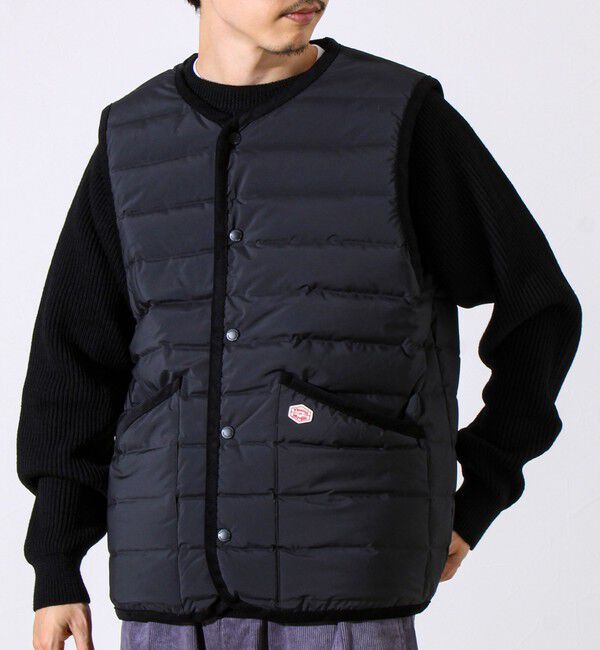 GLOSTER「【Vincent et Mireille】Stitchless down vest」|ダウンベスト・ベスト|ブラック
