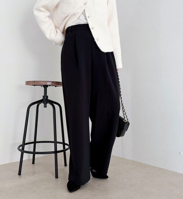 fredy emue「【セットアップ対応】パウダリーツイルイージーセミワイドパンツ」|チノ|