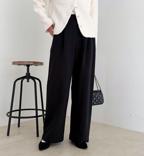 fredy emue「【セットアップ対応】パウダリーツイルイージーセミワイドパンツ」|チノ|