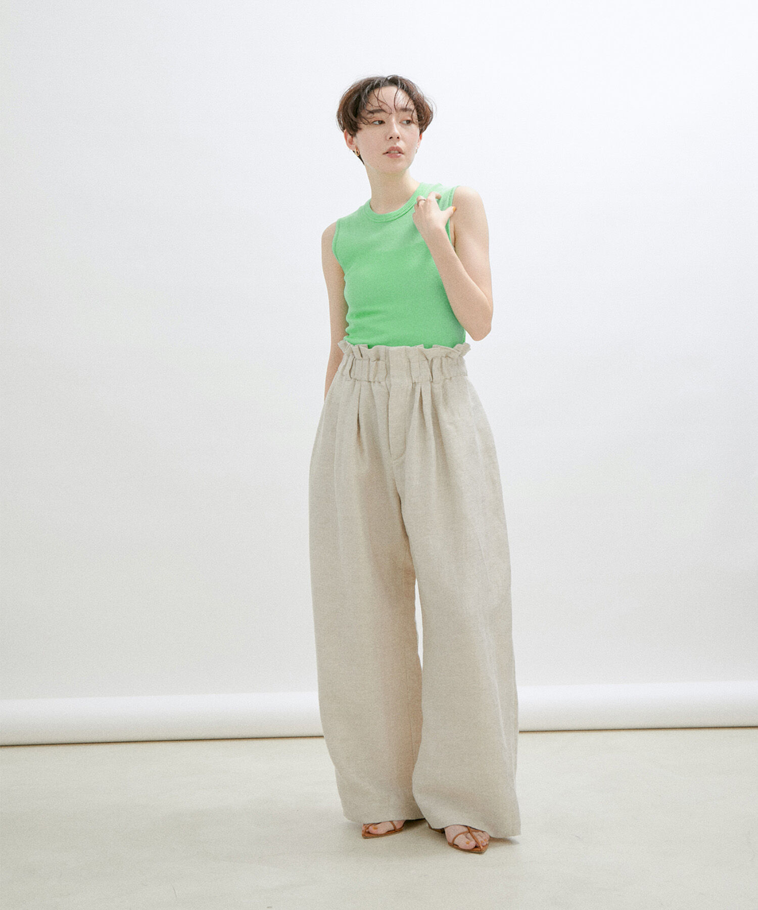 SALON adam et rope'「【Smile Cotton】ノースリーブプルオーバー/タンクトップ」|Tシャツ・カットソー|