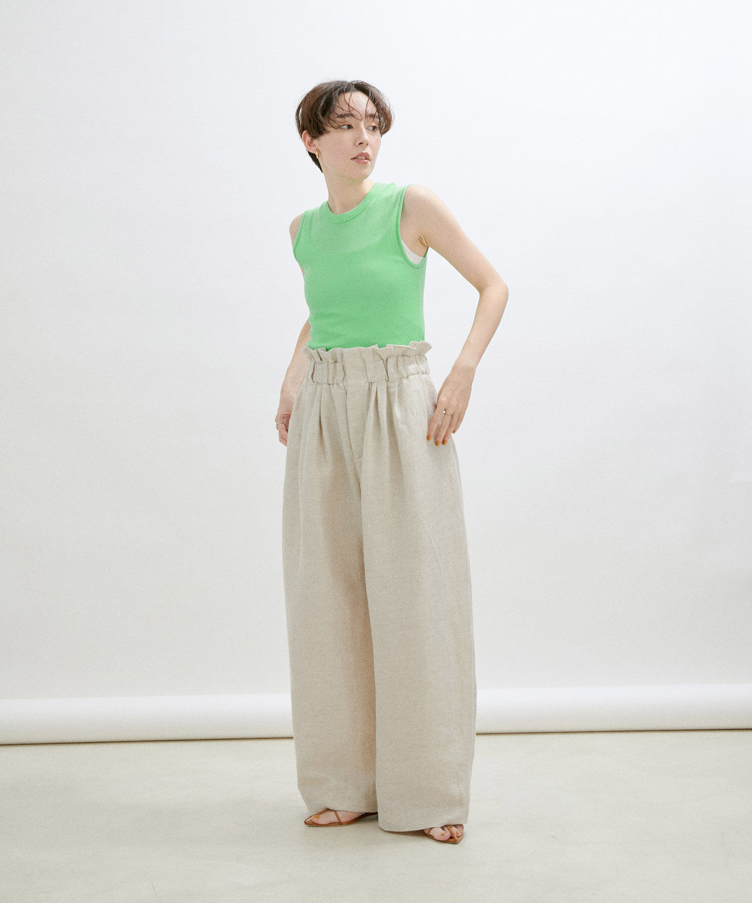 SALON adam et rope'「【Smile Cotton】ノースリーブプルオーバー/タンクトップ」|Tシャツ・カットソー|