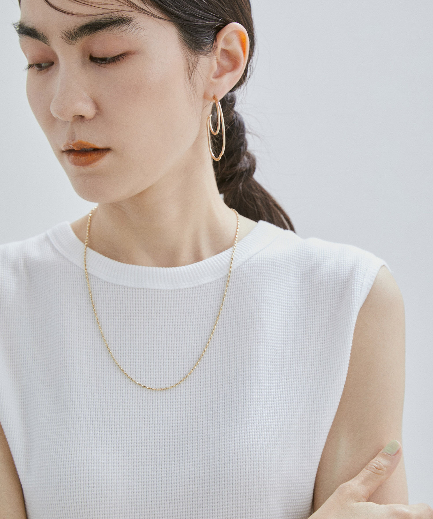 SALON adam et rope'「【Smile Cotton】ノースリーブプルオーバー/タンクトップ」|Tシャツ・カットソー|