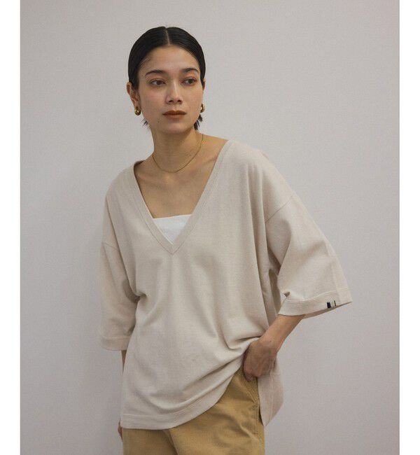 SALON adam et rope'「【J'aDoRe限定】【extreme cashmere（エクストリーム・カシミア）】deep V-neck T」|ニット・セーター|オフサブ